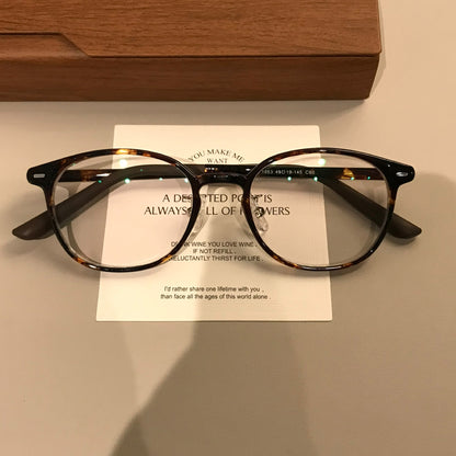 Compact Retro Eyeglass Frames with a Rounded Square Front, Tortoiseshe additional product view