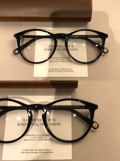 Rounded Square Eyeglass Frames with Decorative Temples, Four Frame Col front view