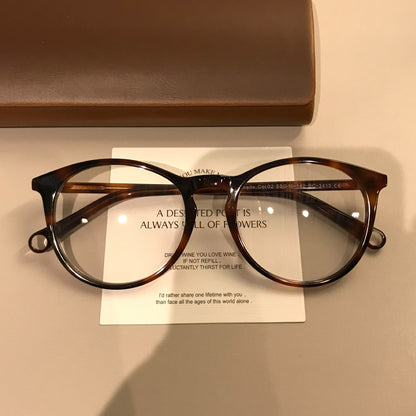 Rounded Square Eyeglass Frames with Decorative Temples, Four Frame Col