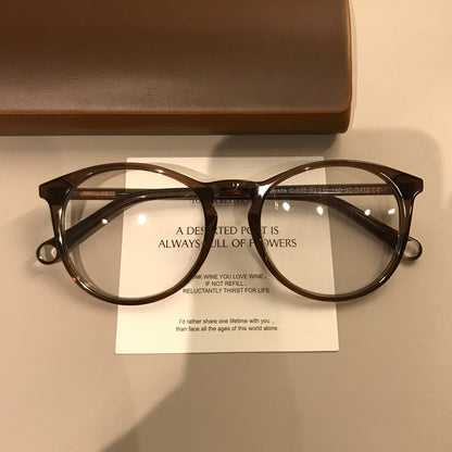 Rounded Square Eyeglass Frames with Decorative Temples, Four Frame Col additional product view