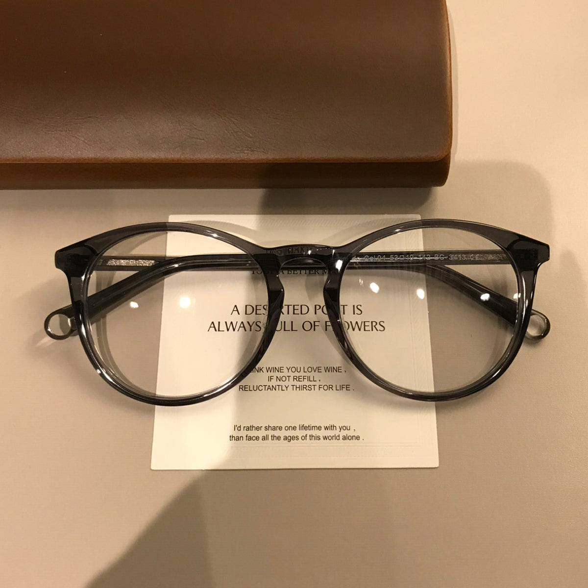 Rounded Square Eyeglass Frames with Decorative Temples, Four Frame Colors
