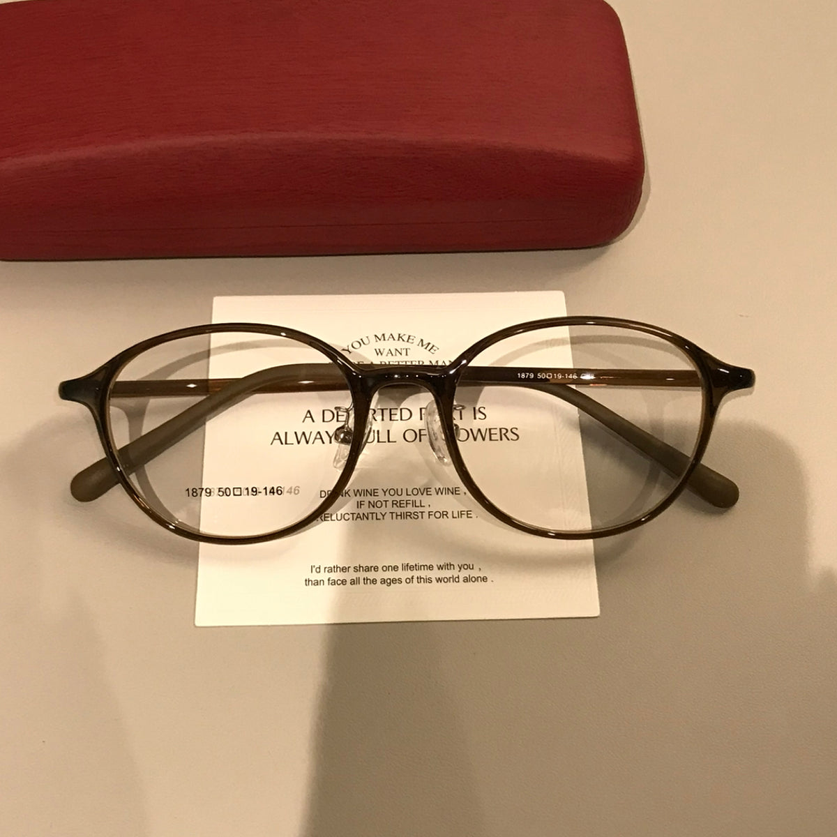 Round Eyeglass Frames with Broad Temples and Corner Studs, Black, Tortoiseshell or Caramel Brown