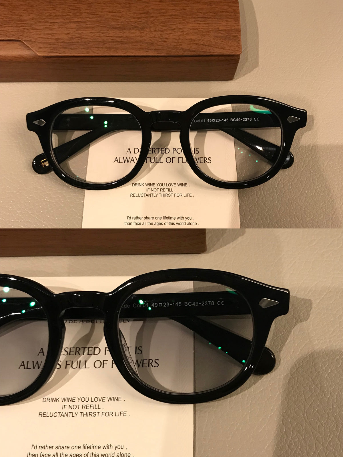 Men's Boston-Style Oval Eyeglass Frames with Thick Rims, Black or Tort lens detail