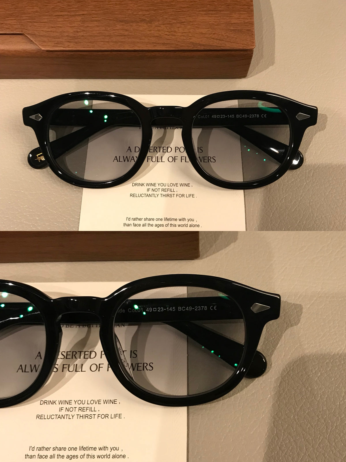 Men's Boston-Style Oval Eyeglass Frames with Thick Rims, Black or Tort additional product view