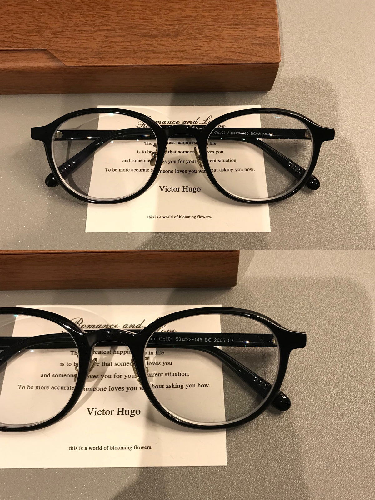 Oval Eyeglass Frames with a Thick Upper Rim, Black, Burgundy or Tortoi side view