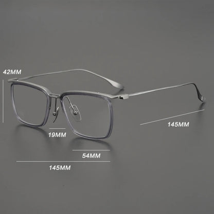 Titanium Square Eyeglasses