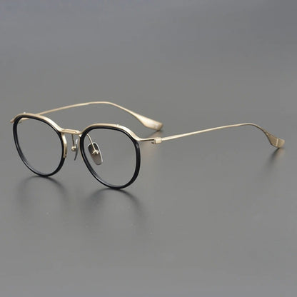 Korean Titanium Windsor Round Prescription Eyeglasses | Ultra-Light Optical Frame for Rx Lenses – CINILY UK front view