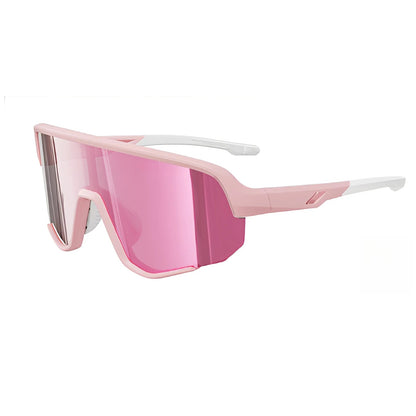TR90 Cylindrical Shield Sports Sunglasses with PC Lens for Cycling and Outdoor Use frame detail
