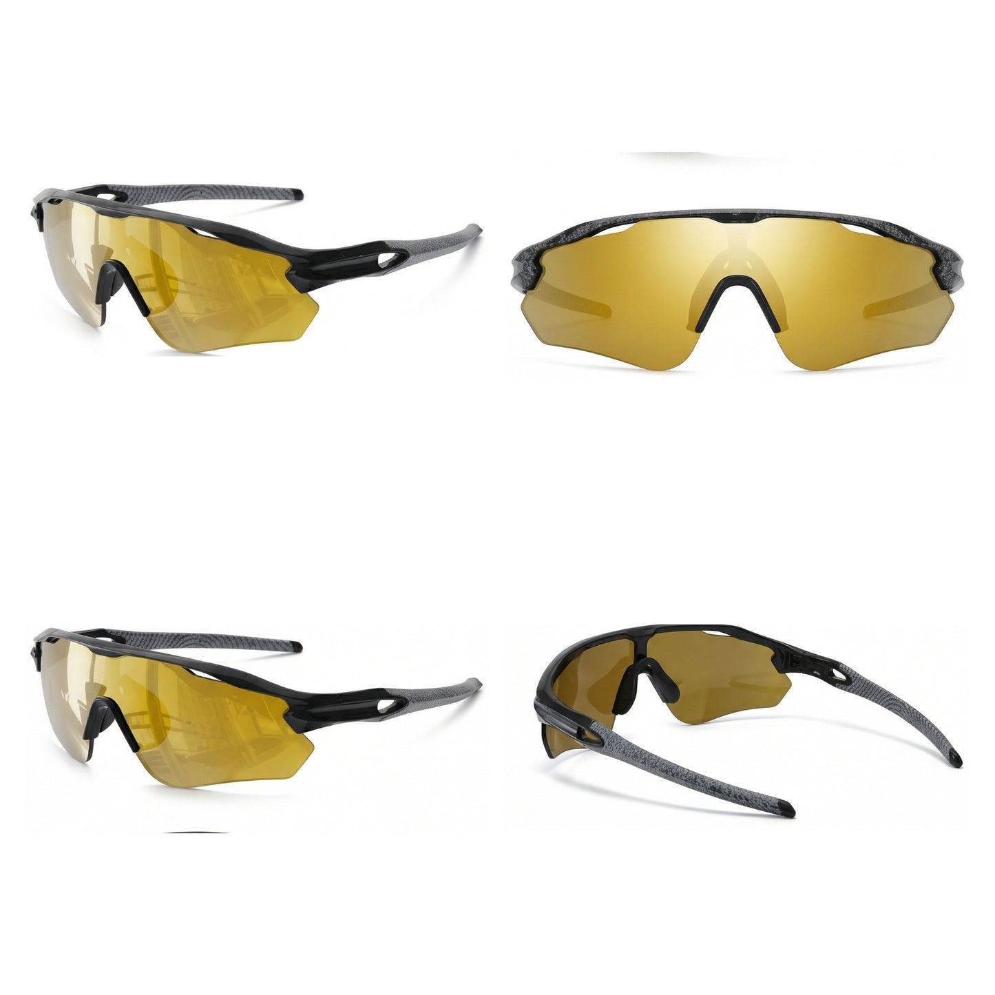 TR90 Half-Rim Windproof Sports Sunglasses for Cycling, Hiking and Outdoor Use