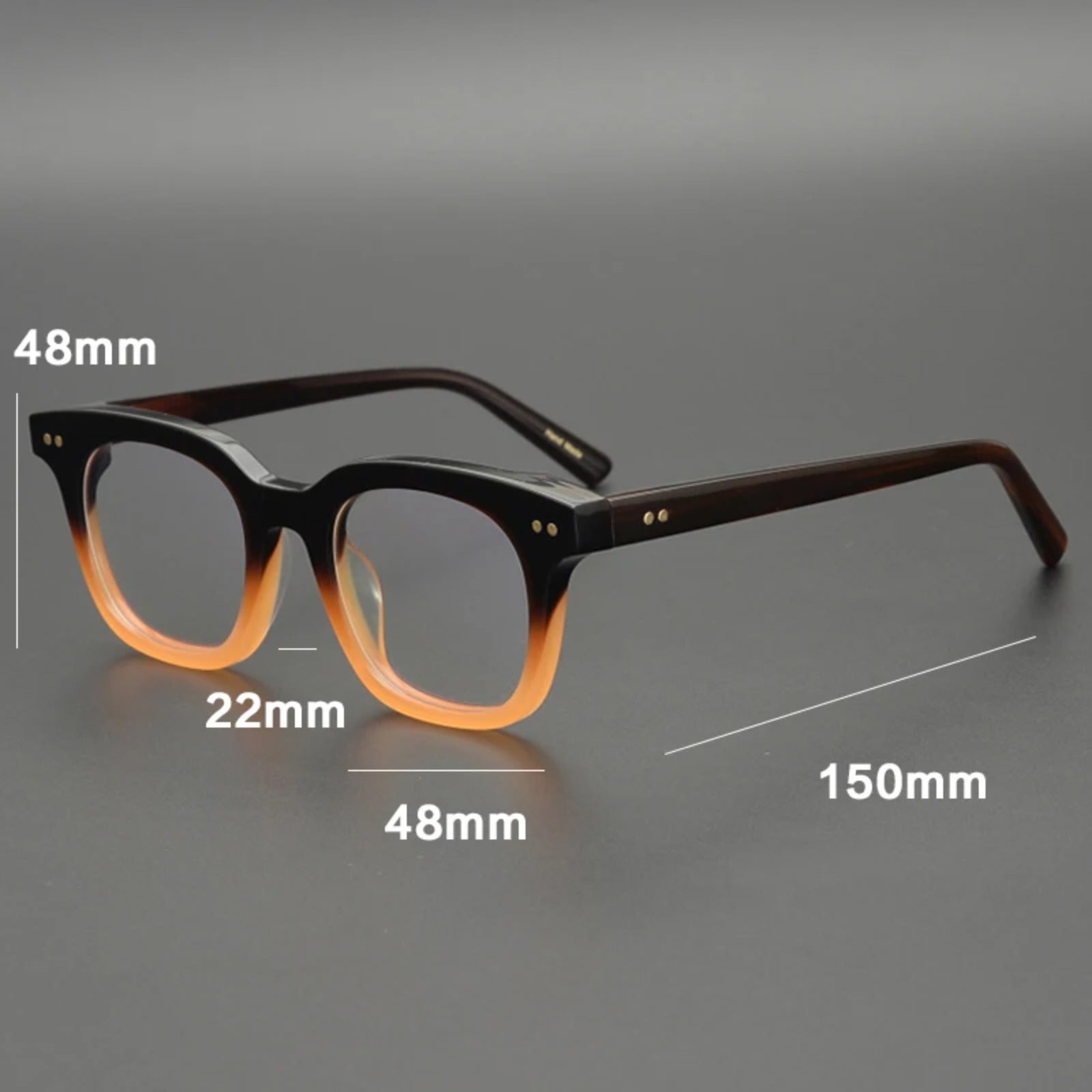 Acetate Emerald Square Prescription Eyeglasses | Retro Optical Frame for Rx Lenses – CINILY UK additional product view