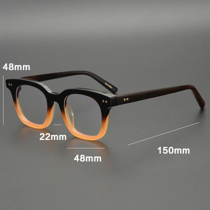 Acetate Emerald Square Prescription Eyeglasses | Retro Optical Frame for Rx Lenses – CINILY UK additional product view