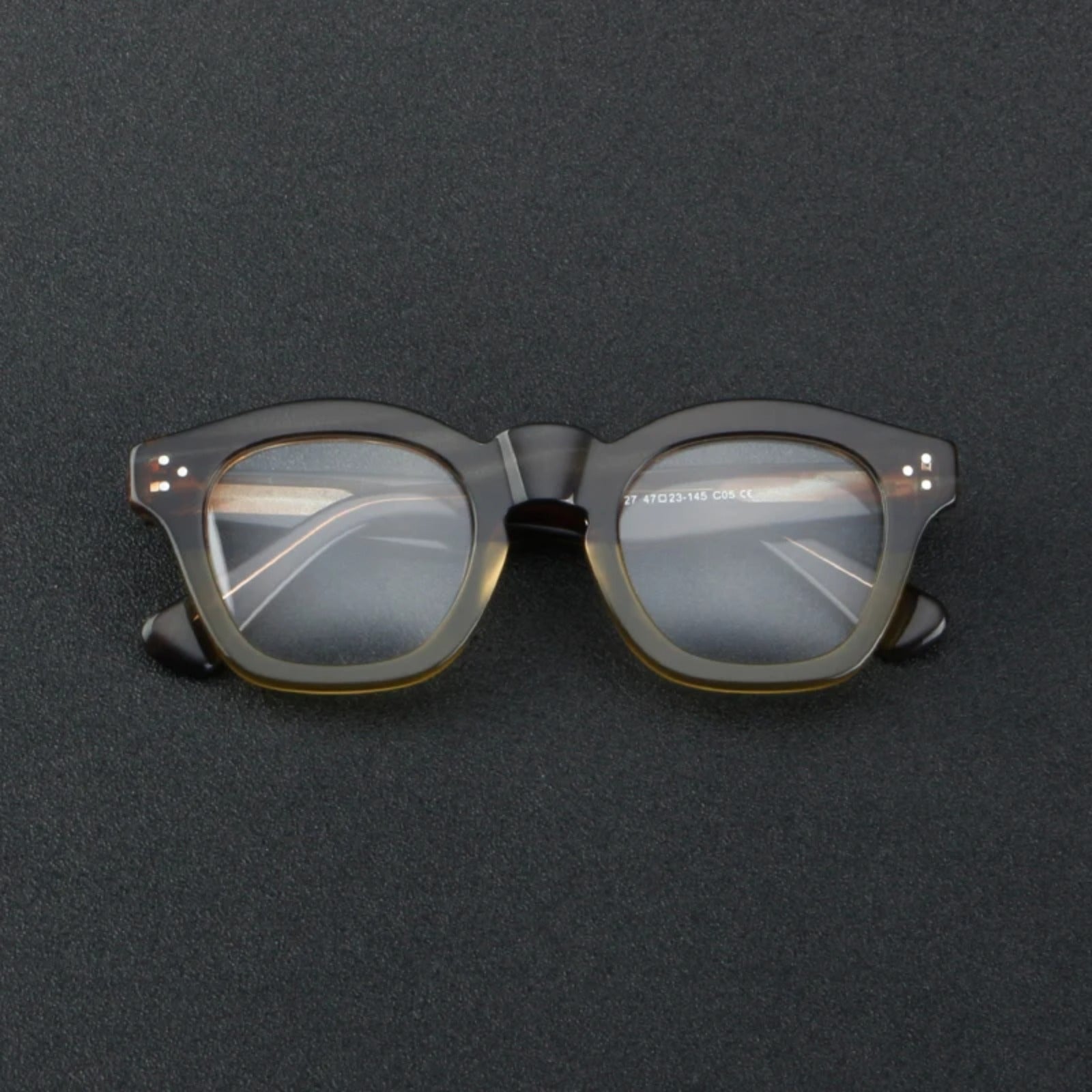 Acetate Small Two-Tone Prescription Eyeglasses | Retro Optical Frame for Rx Lenses – CINILY UK additional product view
