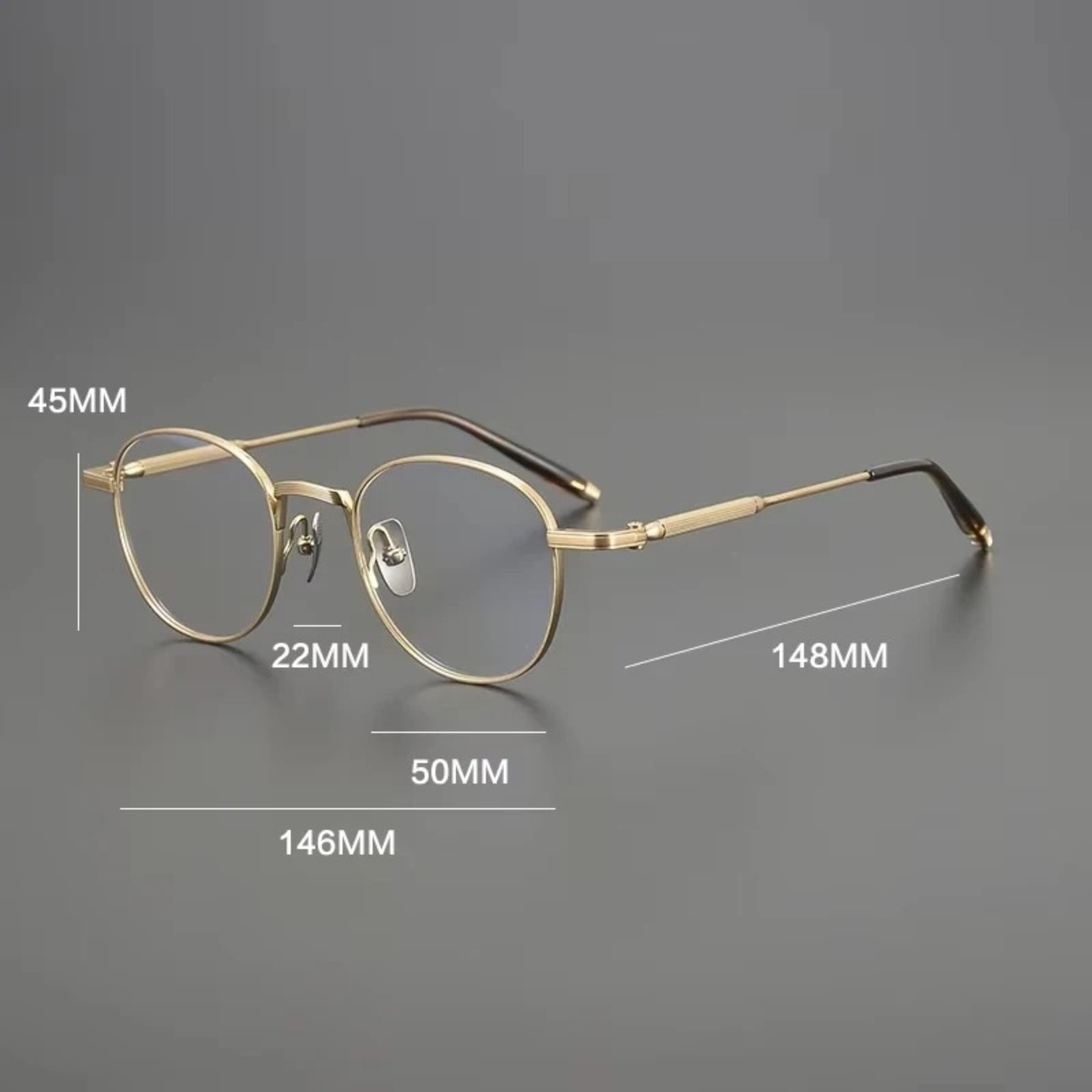 Titanium Minimalist Round Eyeglasses | Ultra-Light Retro Optical Frames – CINILY UK frame detail